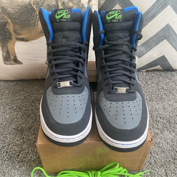 Nike Other - NIKE AIR FORCE ONE MID CASUAL ATHLETIC GRAY BLUE GREEN SNEAKERS MENS SHOES